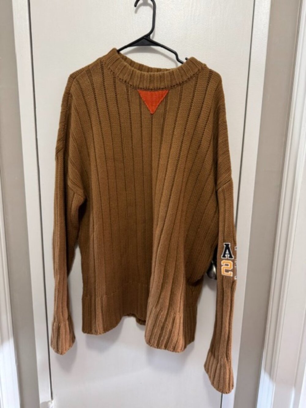 ADER ERROR Oversized Brown Chunky Rib Knit Sweater Korean Designer